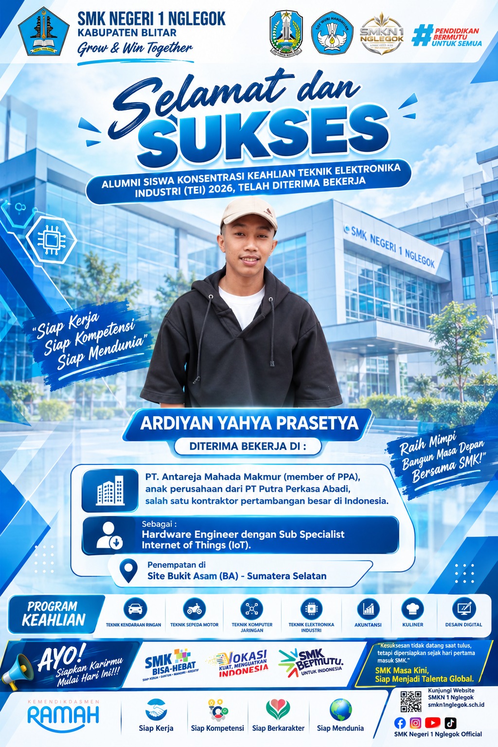 SELAMAT DAN SUKSES KEPADA ARDIYAN YAHYAN PR5ASETYO 